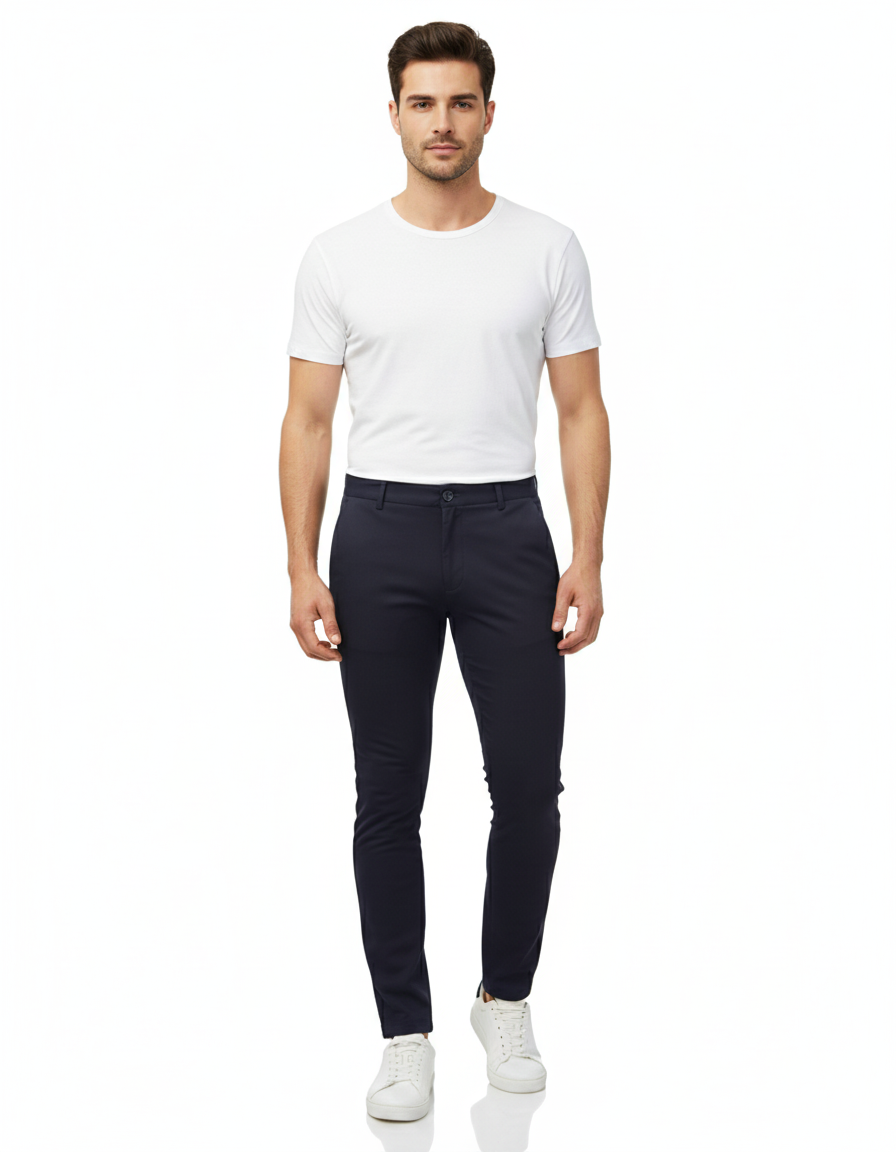 Erkek Slim Fit Likralı Gabardin Pantolon – Esnek Kumaş, Modern Dar Kesim, Günlük ve Şık Erkek Pantolon