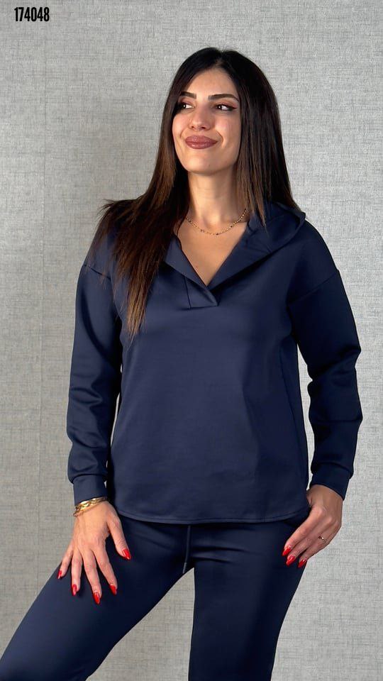 Kadın Kapüşonlu Uzun Kollu İkili Takım – Rahat & Modern Alt-Üst Set