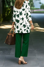 Kadın Modal Ceketli 3’lü Takım – Viskon Kolsuz Bluz + Rahat Pantolon | Şık Günlük Kombin Seti