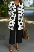 Kadın Modal Ceketli 3’lü Takım – Viskon Kolsuz Bluz + Rahat Pantolon | Şık Günlük Kombin Seti