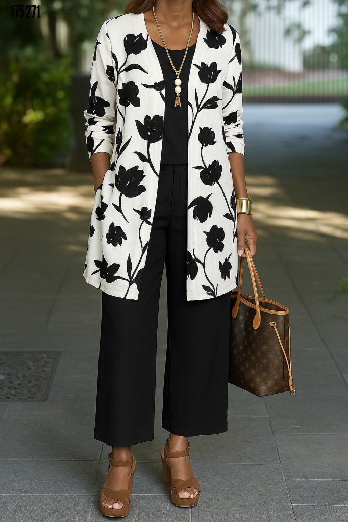 Kadın Modal Ceketli 3’lü Takım – Viskon Kolsuz Bluz + Rahat Pantolon | Şık Günlük Kombin Seti