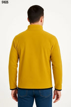 Erkek Polar Kazak – Dik Yaka Yarım Fermuarlı, Göğüs Cepli, Regular Fit Kışlık Siyah Polar