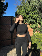 Kadın Yandan Bağlamalı Geniş Paçalı Fitil Kaşkorse İkili Takım | Rahat & Şık Set