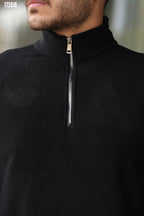 Erkek Zip Yaka Polar Sweat – Yarım Fermuarlı, Sıcak Tutan Rahat Kışlık Polar