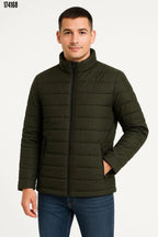 Erkek Bomber Mont – Su İtici Kumaş, Kapitone Astarlı, Fermuarlı, Sıcak Tutan Kışlık Bomber Ceket