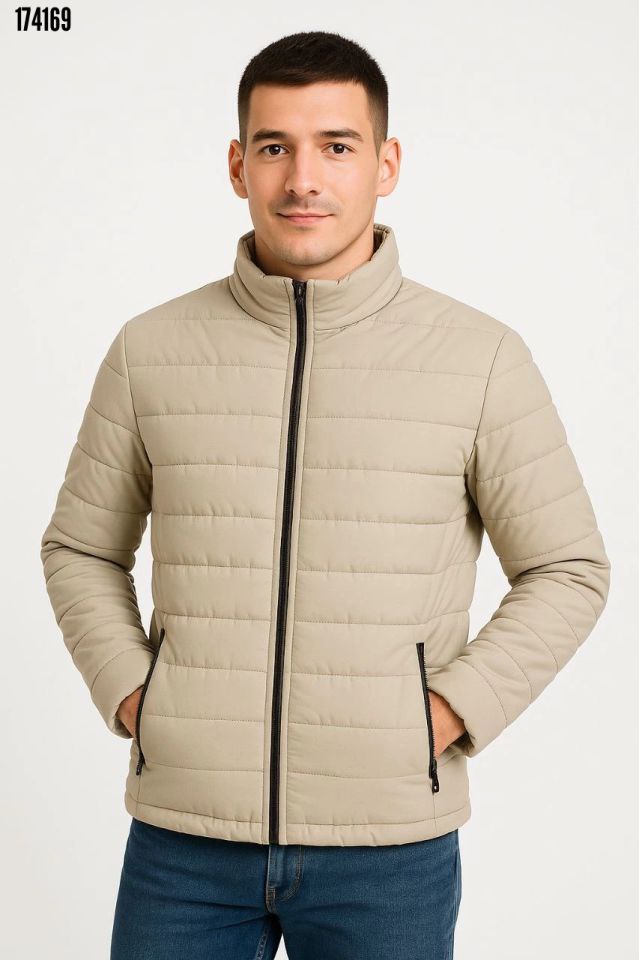 Erkek Bomber Mont – Su İtici Kumaş, Kapitone Astarlı, Fermuarlı, Sıcak Tutan Kışlık Bomber Ceket