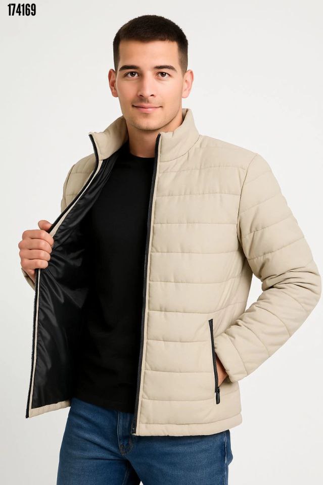 Erkek Bomber Mont – Su İtici Kumaş, Kapitone Astarlı, Fermuarlı, Sıcak Tutan Kışlık Bomber Ceket