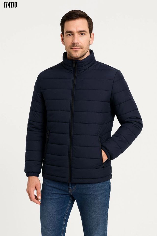 Erkek Bomber Mont – Su İtici Kumaş, Kapitone Astarlı, Fermuarlı, Sıcak Tutan Kışlık Bomber Ceket