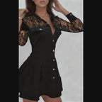 Kadın Yakalı Önden Düğmeli Cep Detaylı Mini Modal Elbise – Şık & Günlük Rahat Stil