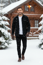 Erkek Fitilli Kadife Gömlek – Oversize Rahat Kalıp, Cepli, Yumuşak Dokulu Şık Üst (Haki)